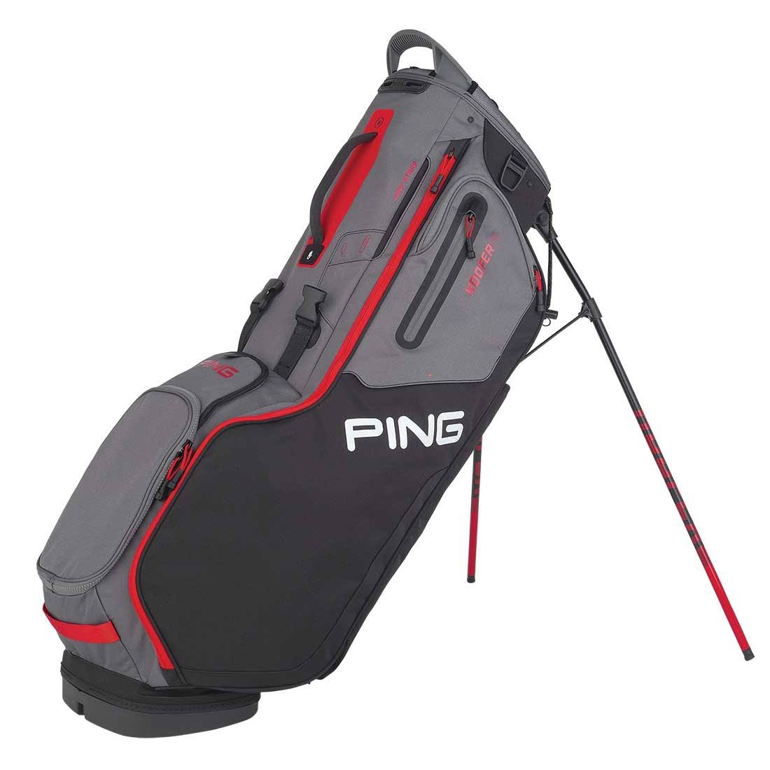Black/Grey/Scarlet 14 Stand Bag V32512