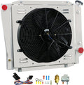 4 Row Aluminum Radiator with Shroud Fan and Relay Y60696