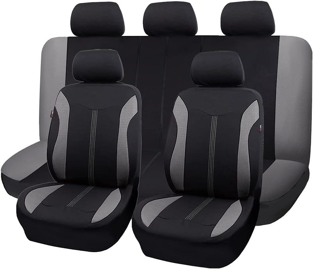 Gray Black Full Set Car Seat Covers T105238