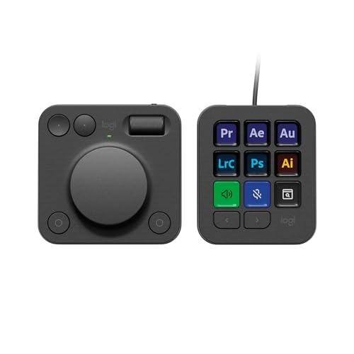 9 Customizable LCD Keys Control Dial for Graphic Design - Graphite C89951