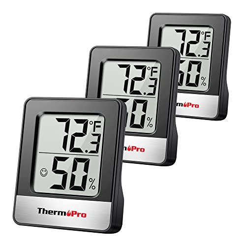 3 Pieces Digital Hygrometer Indoor Thermometer Humidity Monitor Z862871