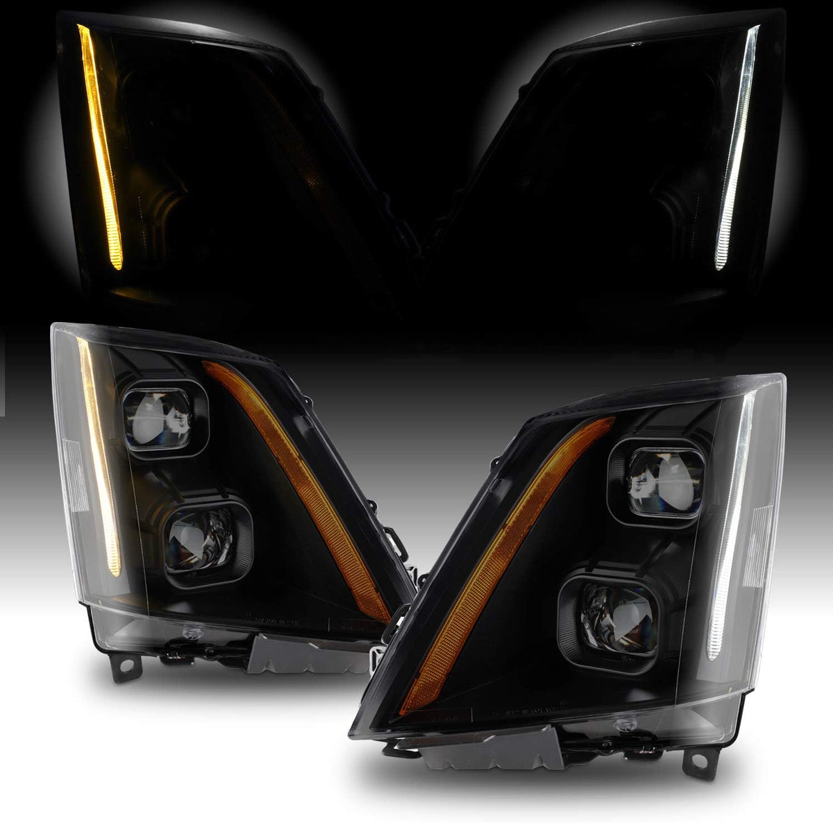 Dual Projector Black Housing LED Headlights F740