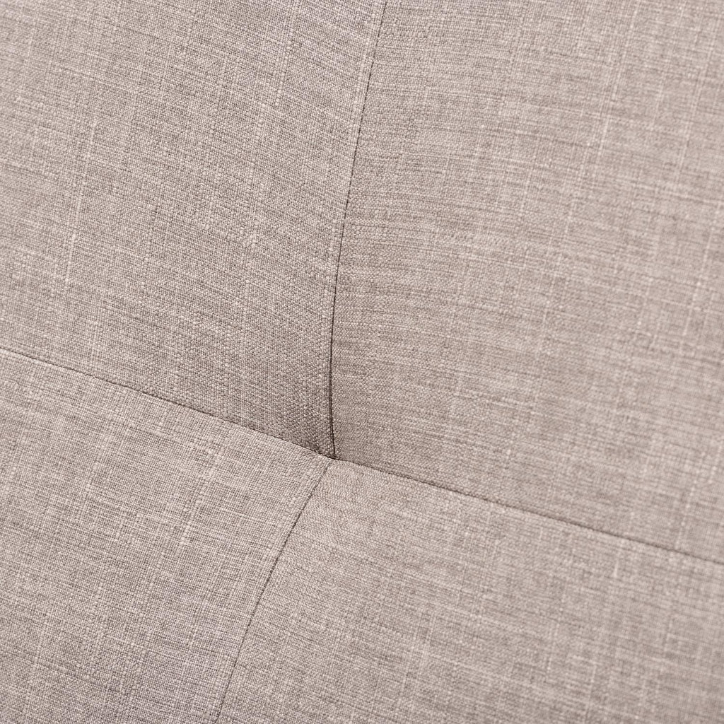 Walnut Wood Light Grey Fabric Tufted 2-Seater Loveseat U511