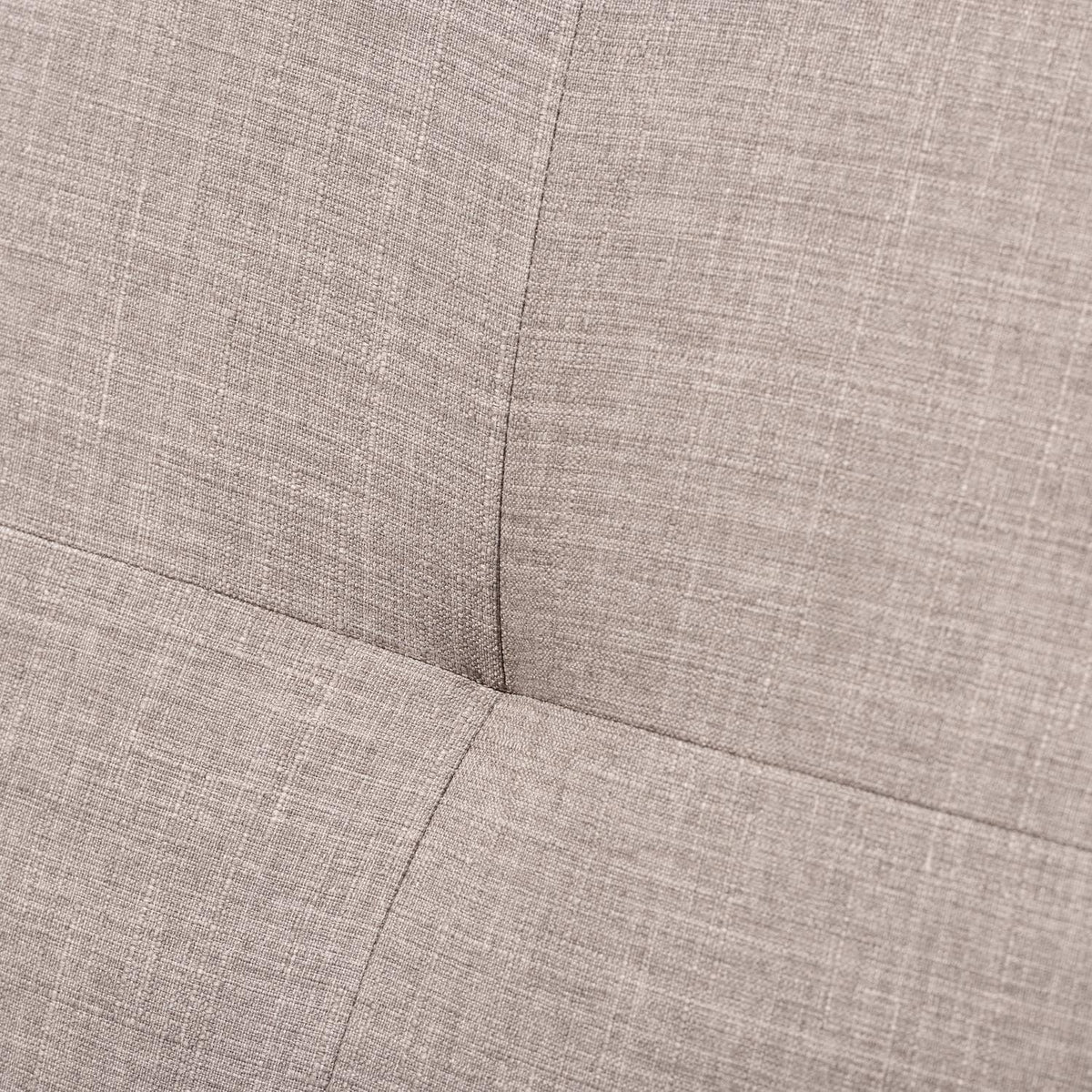 Walnut Wood Light Grey Fabric Tufted 2-Seater Loveseat U511