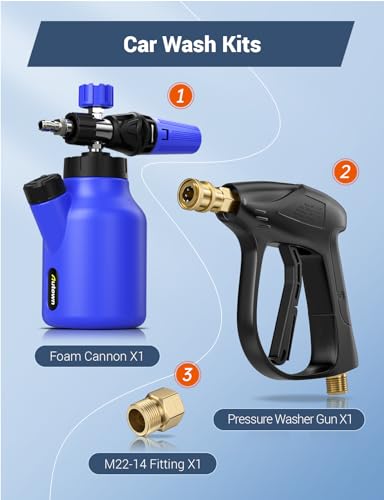 Heavy Duty Car Wash Foam Cannon with Adjustable Nozzle and 1 L Bottle Z94896