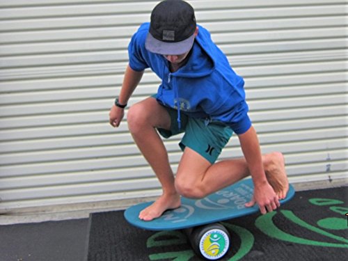 Rocker Balance Board Package with Non-Slip Deck and Roller K40600