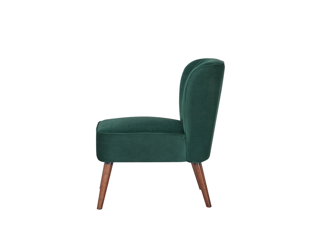 Green Velvet Armless Chair S3079