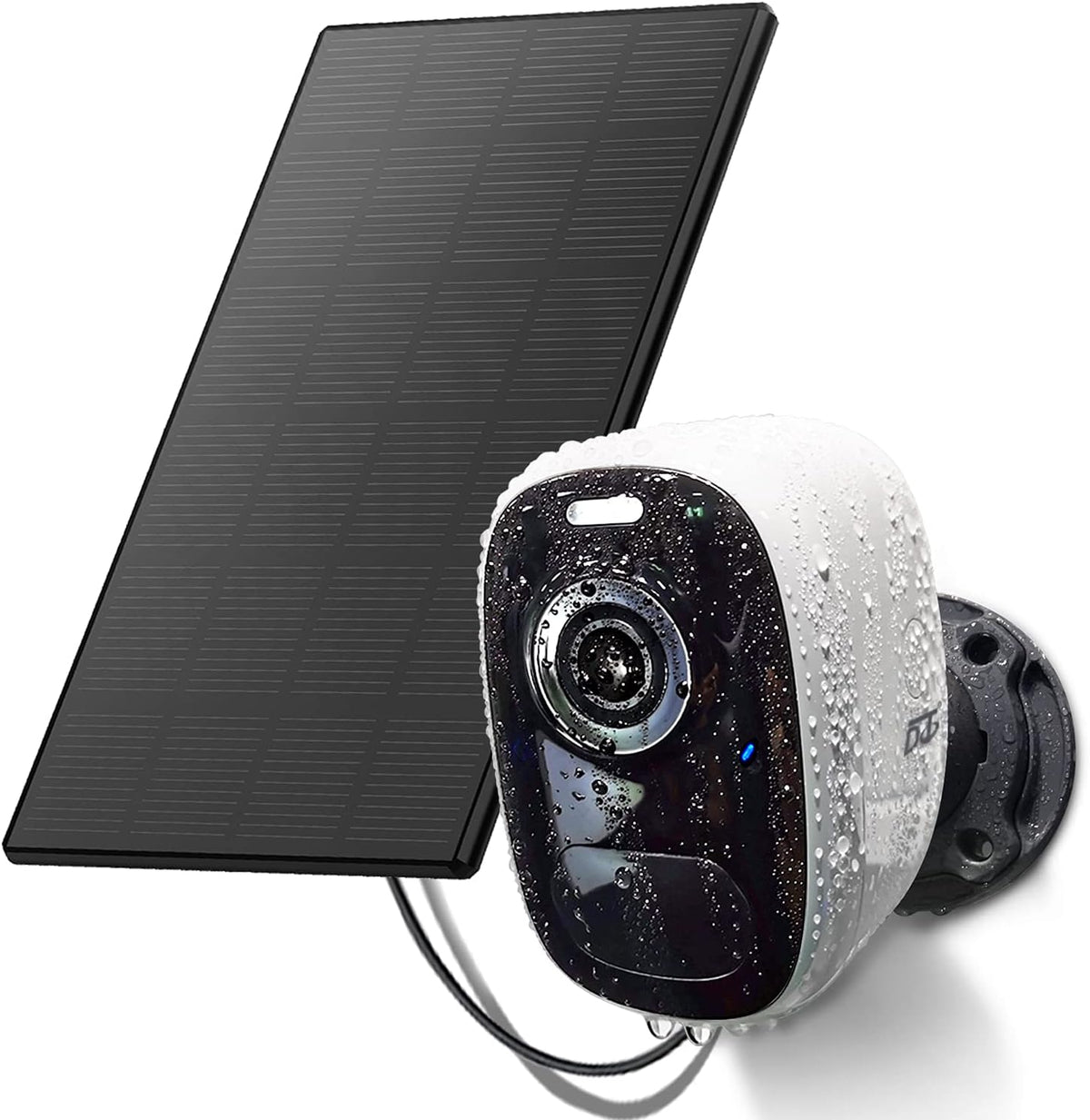 Wireless Outdoor Security Camera with Solar Panel, 1080P Color Night Vision, PIR Motion Sensor, Siren Alarm, 2-Way Audio, Waterproof A57826