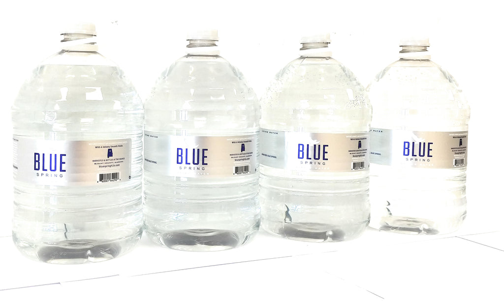 Blue Spring Natural Spring Water, 4 Gallons per Case K37630
