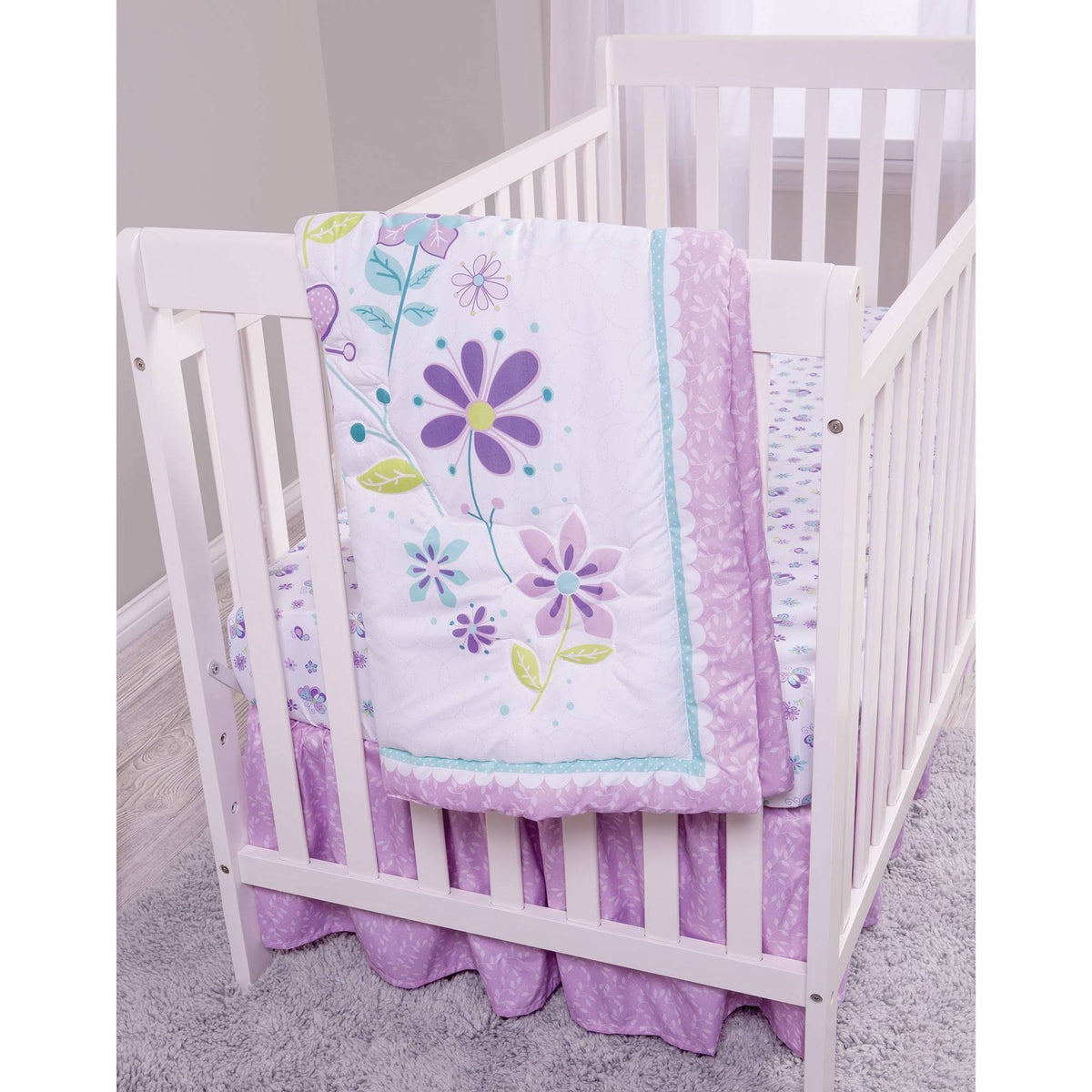 4 Piece Crib Bedding Set Y4245