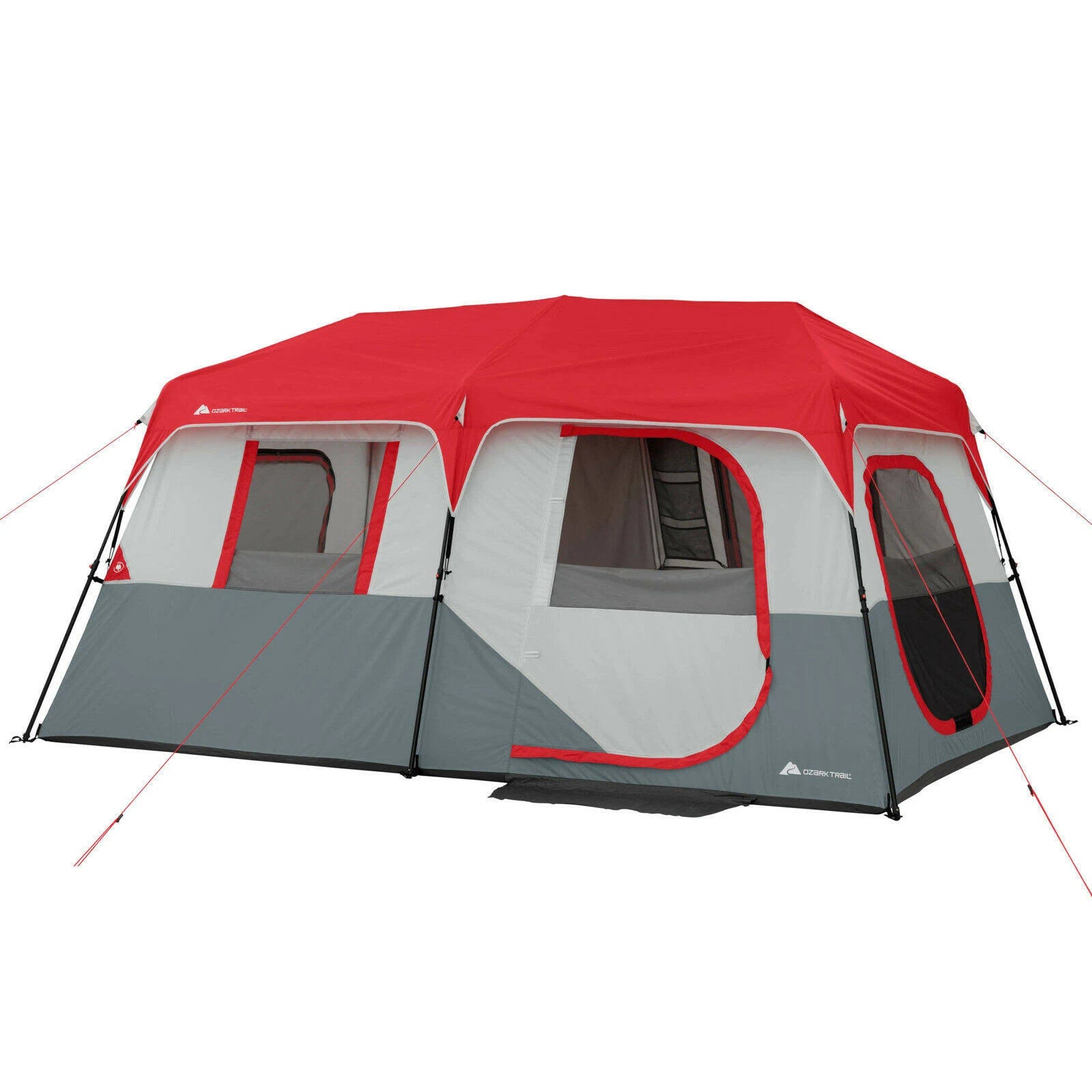8 Person Instant Cabin Tent with LED Lighted Poles and Bluetooth Speaker X8146