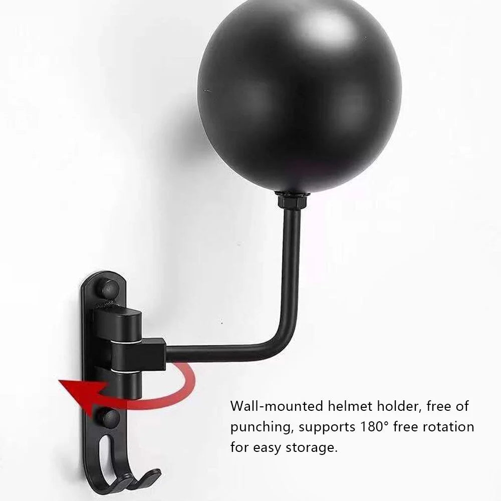 Motorcycle Helmet Holder Metal Hat Storage Rack Floor-Mounted Helmet Hanger Display Stand F783414