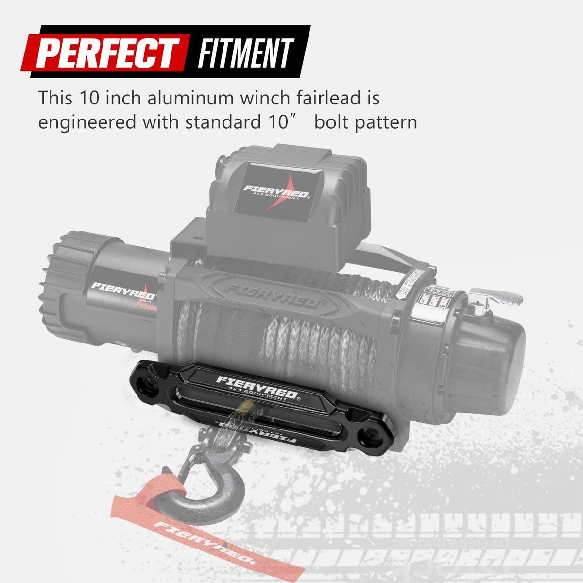 Black Aluminum Winch Hawse Fairlead with UV-Resistant Coating, Pack of 2 M43885