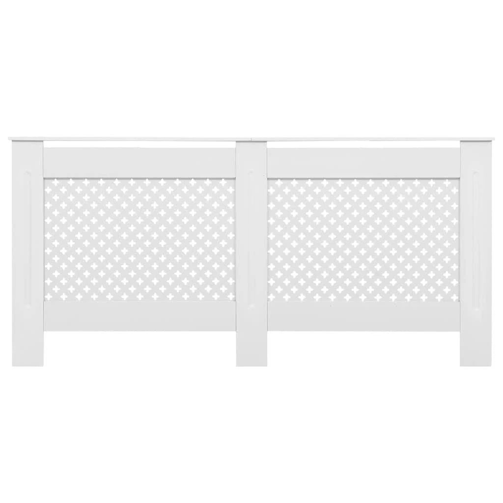 White 2 Pcs MDF Radiator Covers D903
