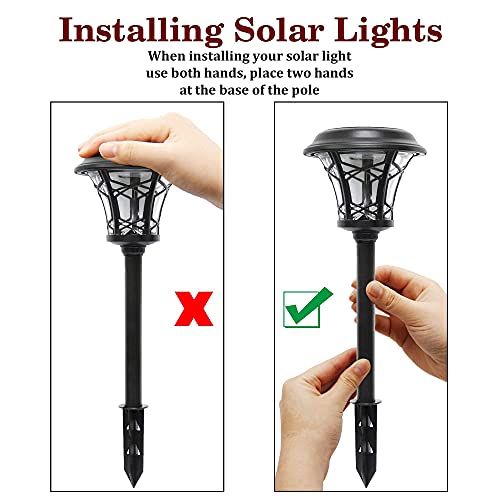 6 Pack Solar Powered Pathway Lights, Warm White X3059