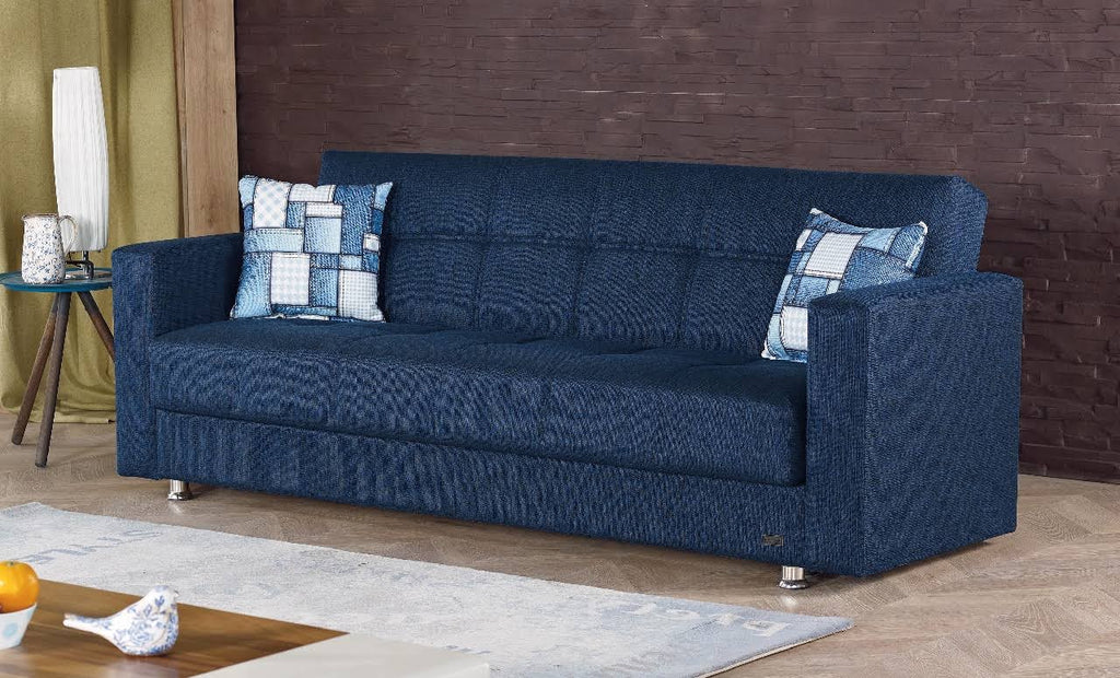 Blue Convertible Sofa G338