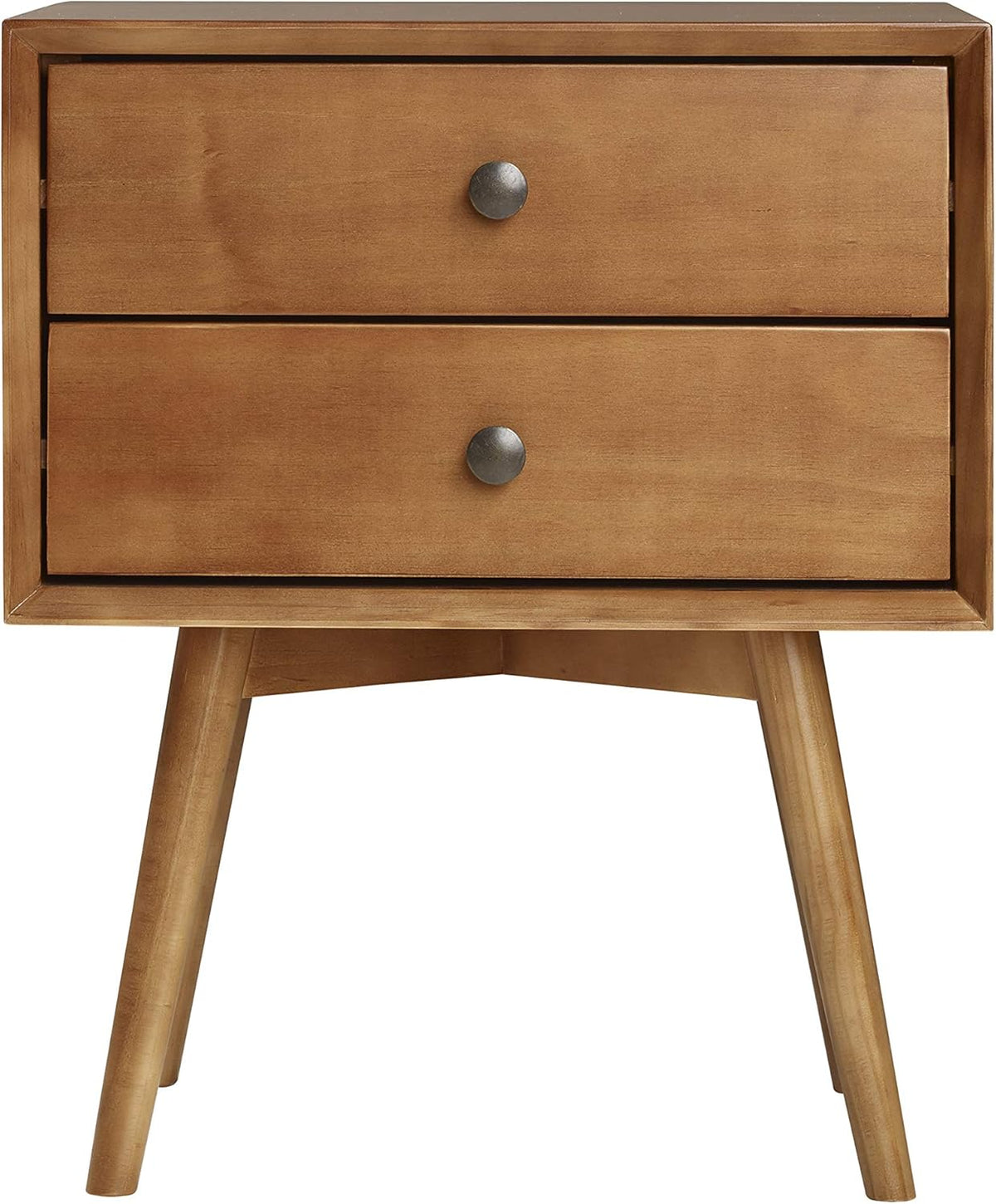 2 Drawer Solid Wood Nightstand Caramel O692