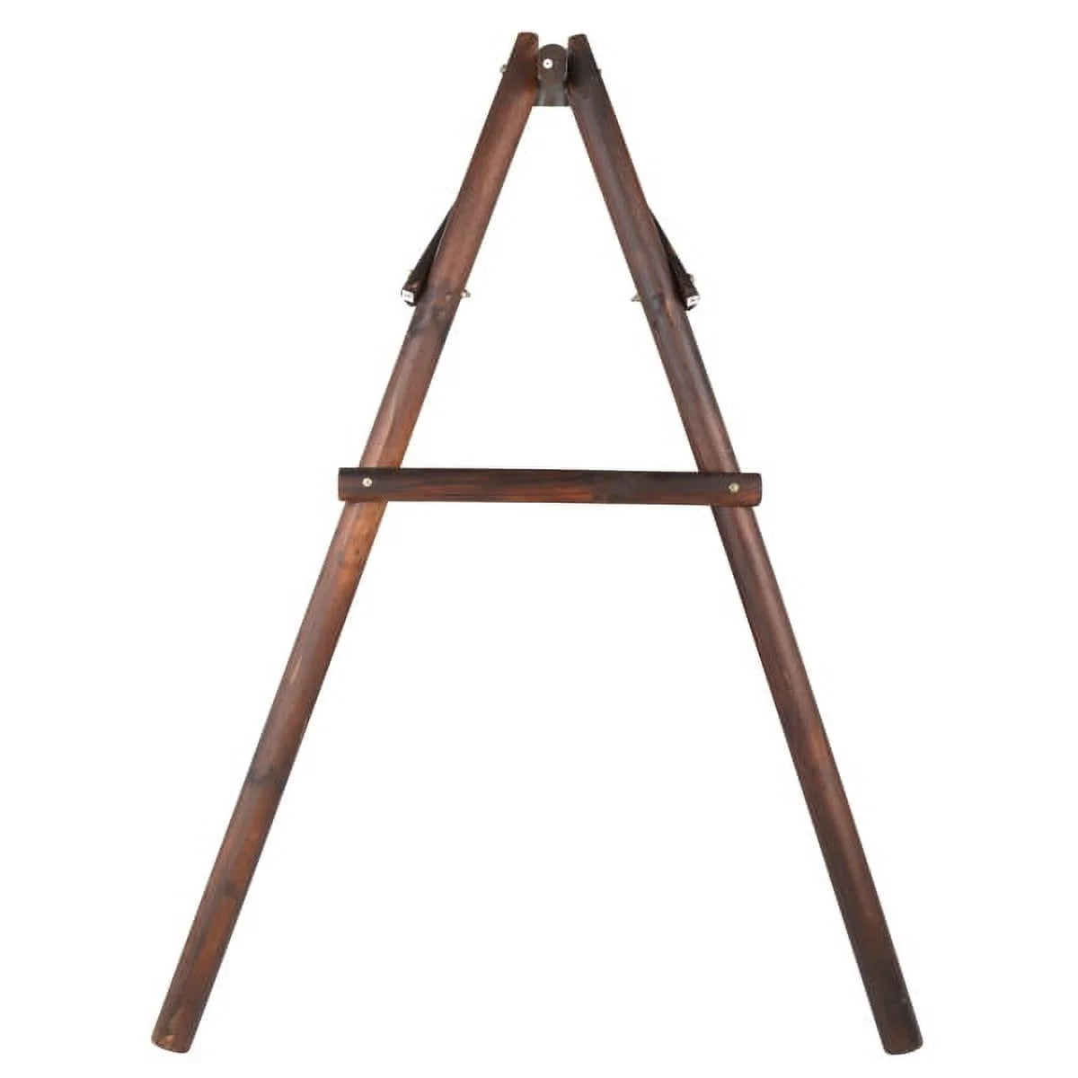 6.5ft Hardwood Patio Swing with Stand, Carbonized T4652