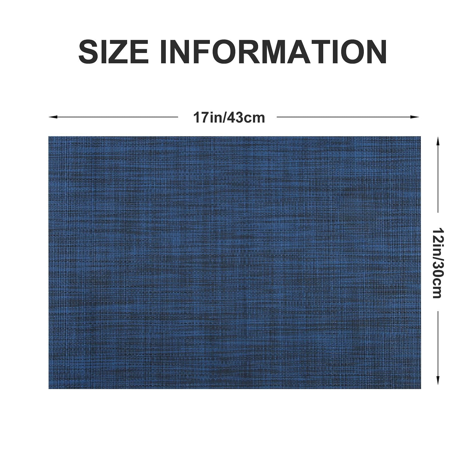 Navy Blue PVC Woven Placemats Set of 4 E5913