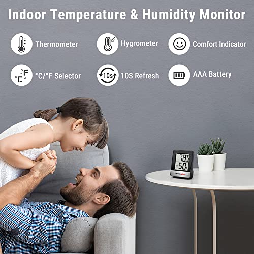 3 Pieces Digital Hygrometer Indoor Thermometer Humidity Monitor Z862871
