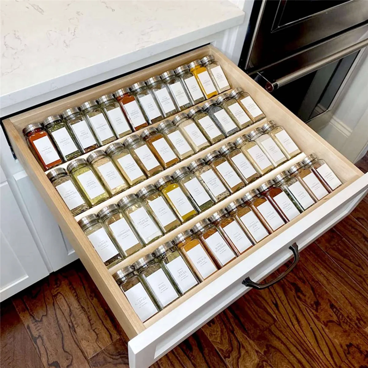 16 x Clear Acrylic Spice Drawer Organizer U571411