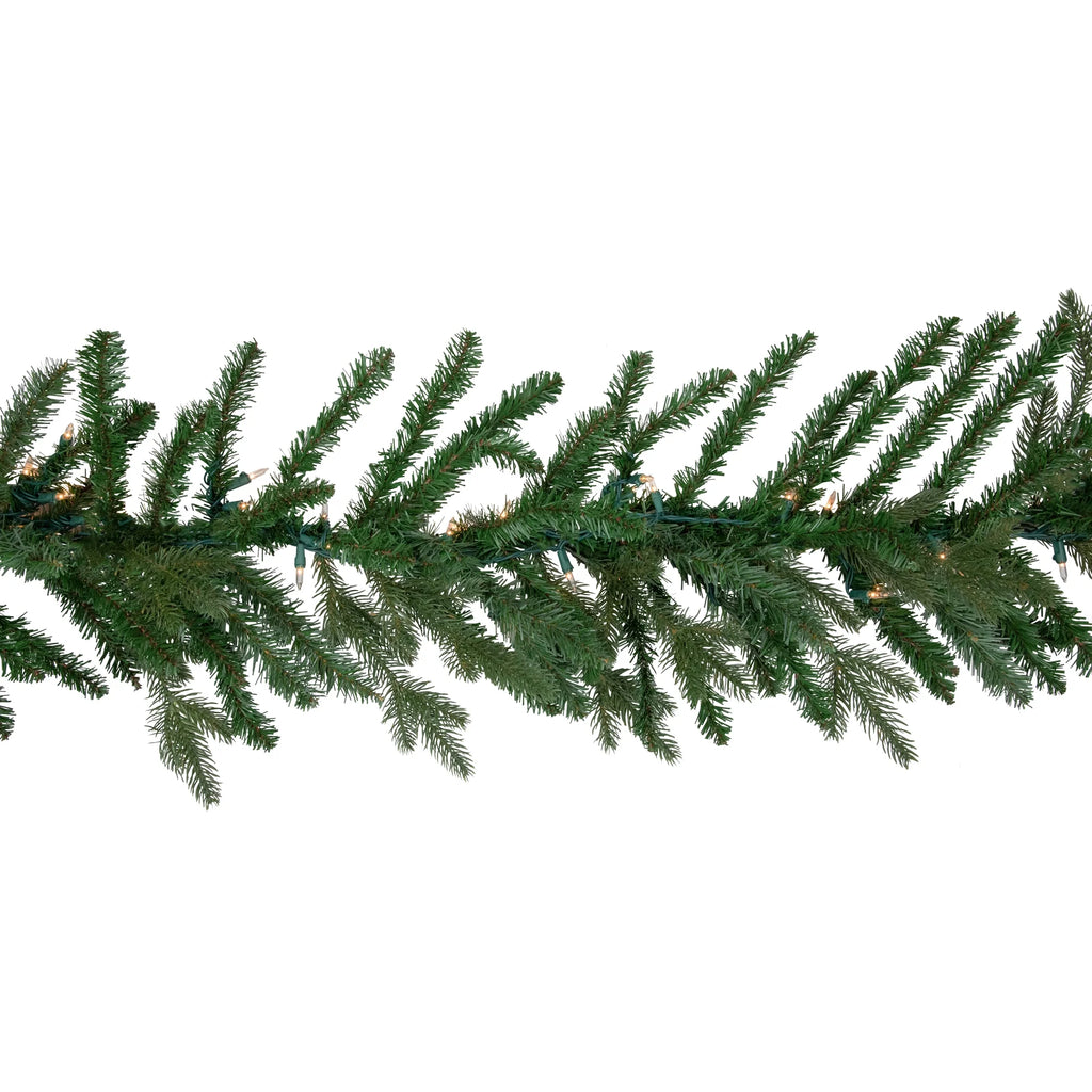 Pre-Lit Artificial Christmas Garland - 9' x 14" - Clear Lights D7599