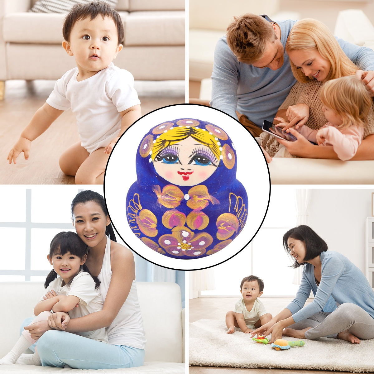 10Pcs Matryoshka Doll Nesting Doll Toy L3618