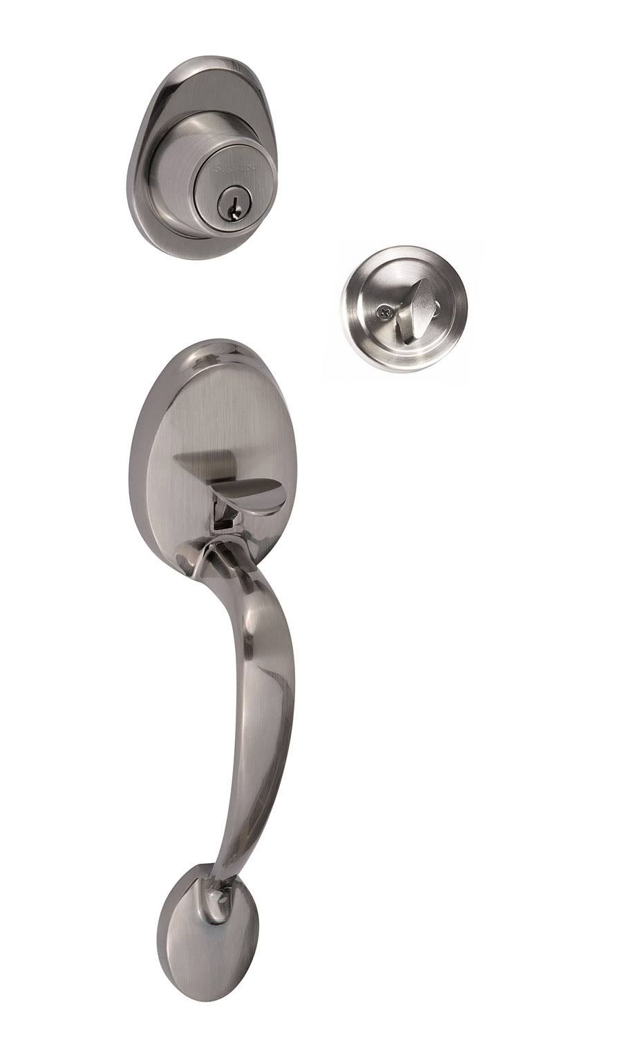 Polished Chrome Front Entry Door Handleset P10525