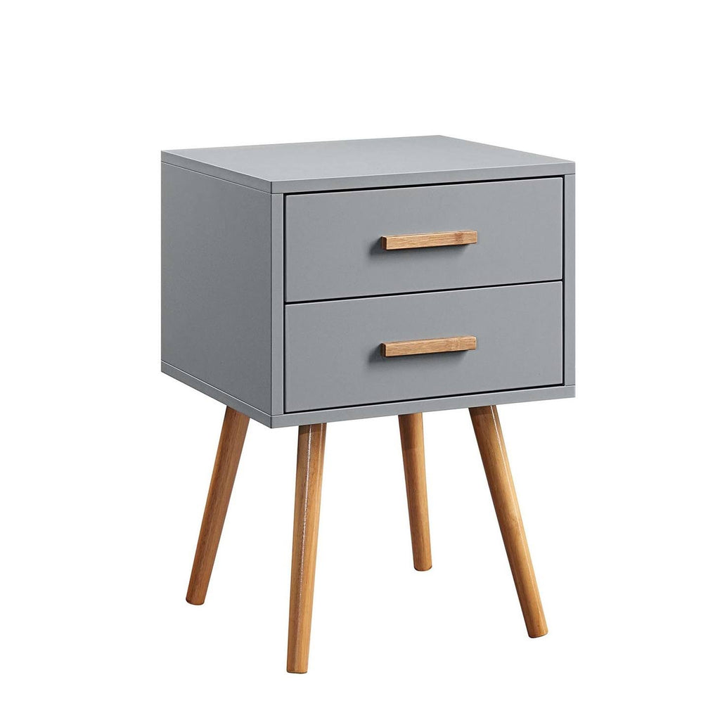 White 2-Drawer End Table Z6413