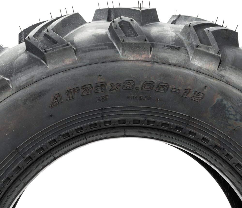 4PCS 25x8-12 Front & 25x10-12 Rear 6 Ply ATV/UTV Tubeless Tires L111528