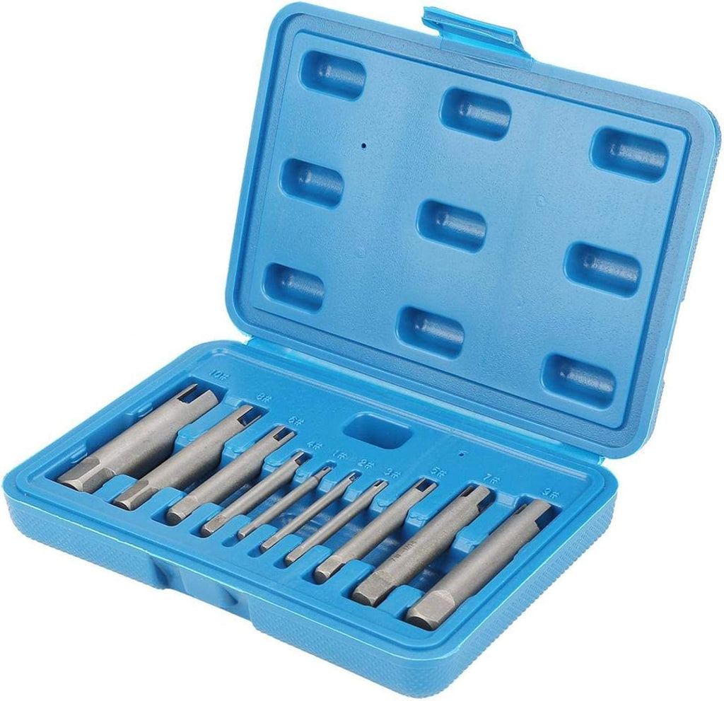 Broken Head Screw Remover Kit Tap Extractor Set, 23.1oz, Ten-Piece Set, Pack of 2 K176189