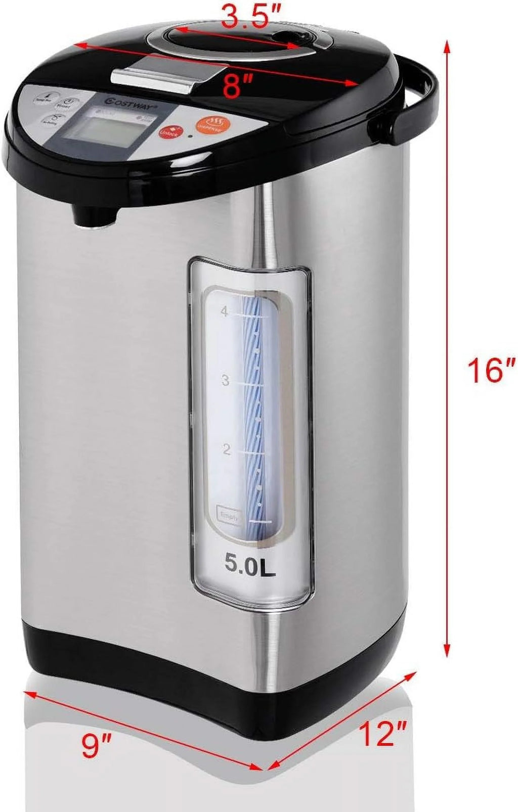 5-Liter Stainless Steel Electric Hot Water Boiler V221