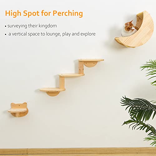 Solid Wood Cat Wall Shelves 3pcs/Set A75527