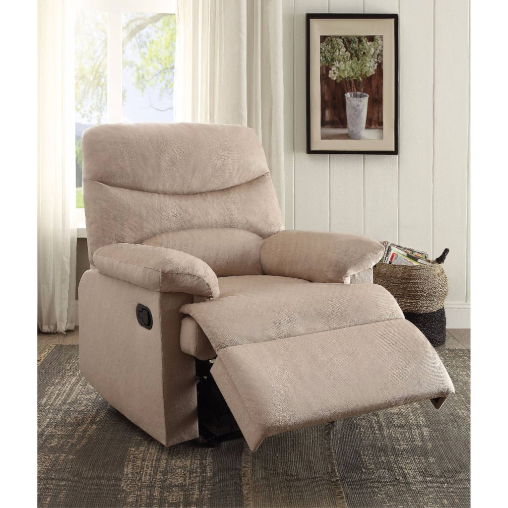 Beige Woven Fabric Recliner E339490