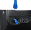 Red Carbon Fiber Headlight Control Switch Knob Cover Trim Pack of 2 M34926