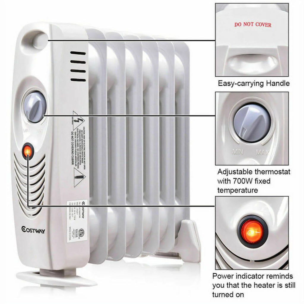 Portable Mini Electric Oil Filled Radiator Heater B89754