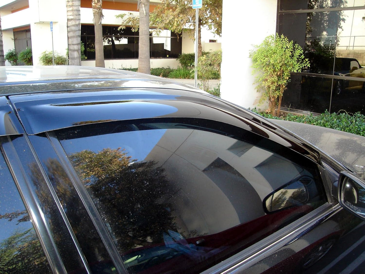 4 Pcs Dark Smoke Window Visor Deflector Rain Guard P277