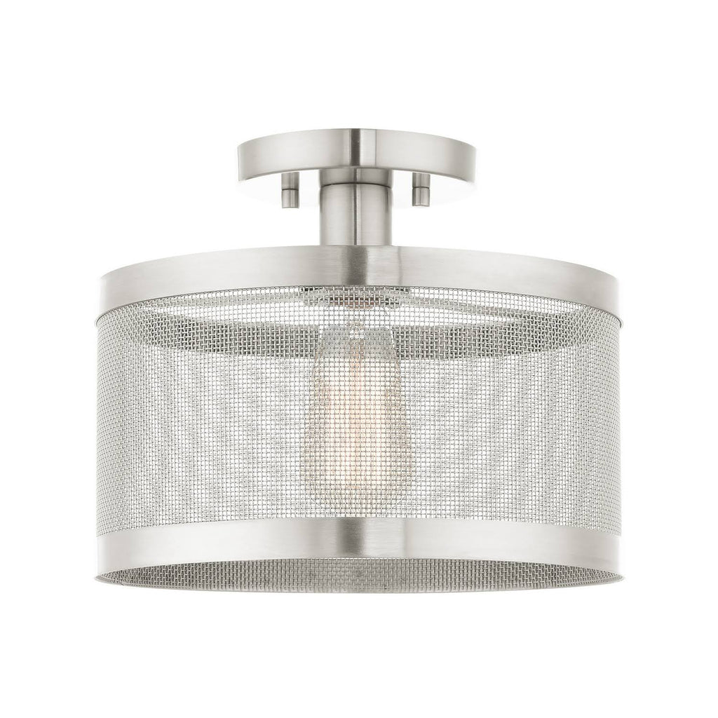 Brushed Nickel Semi Flush Mount Light B210957