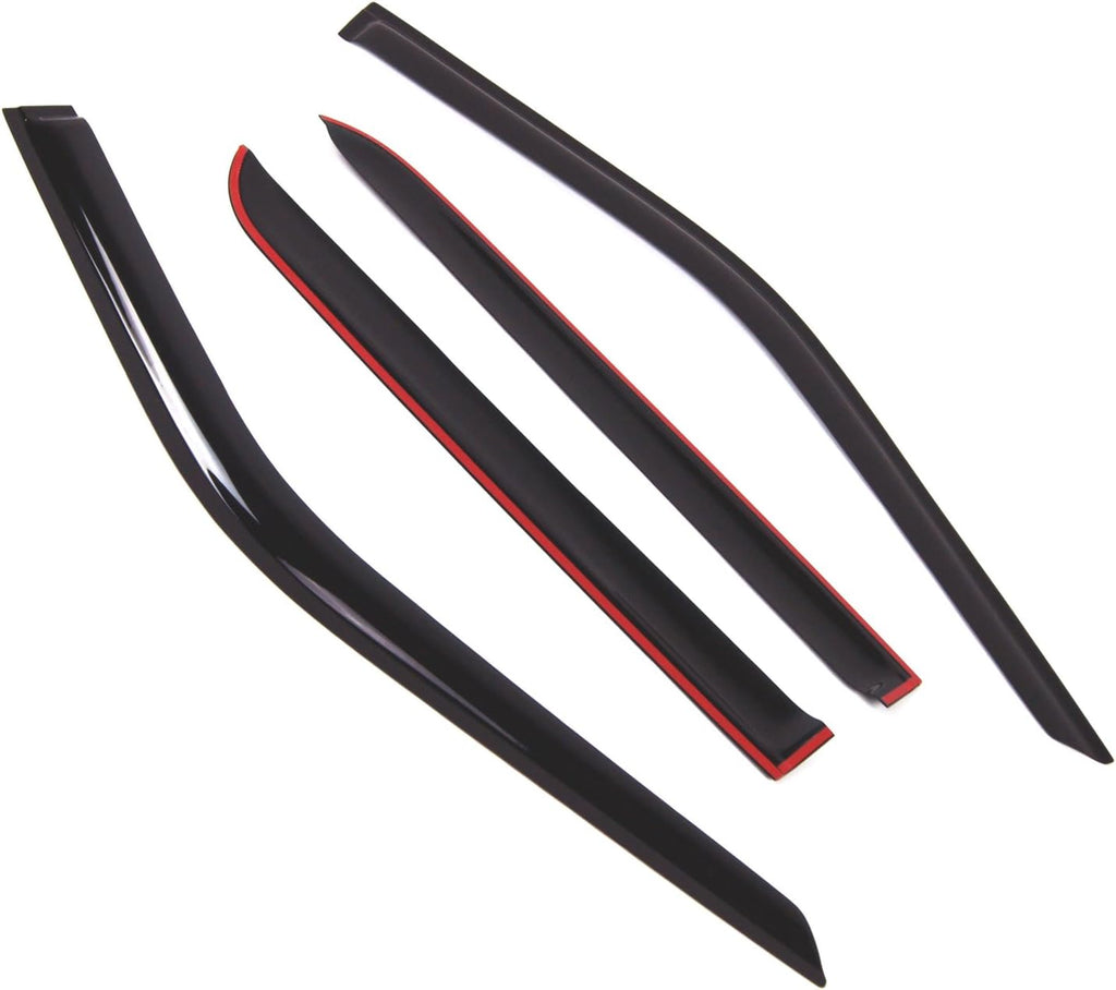 4 Pcs Dark Smoke Window Visor Deflector Rain Guard P277