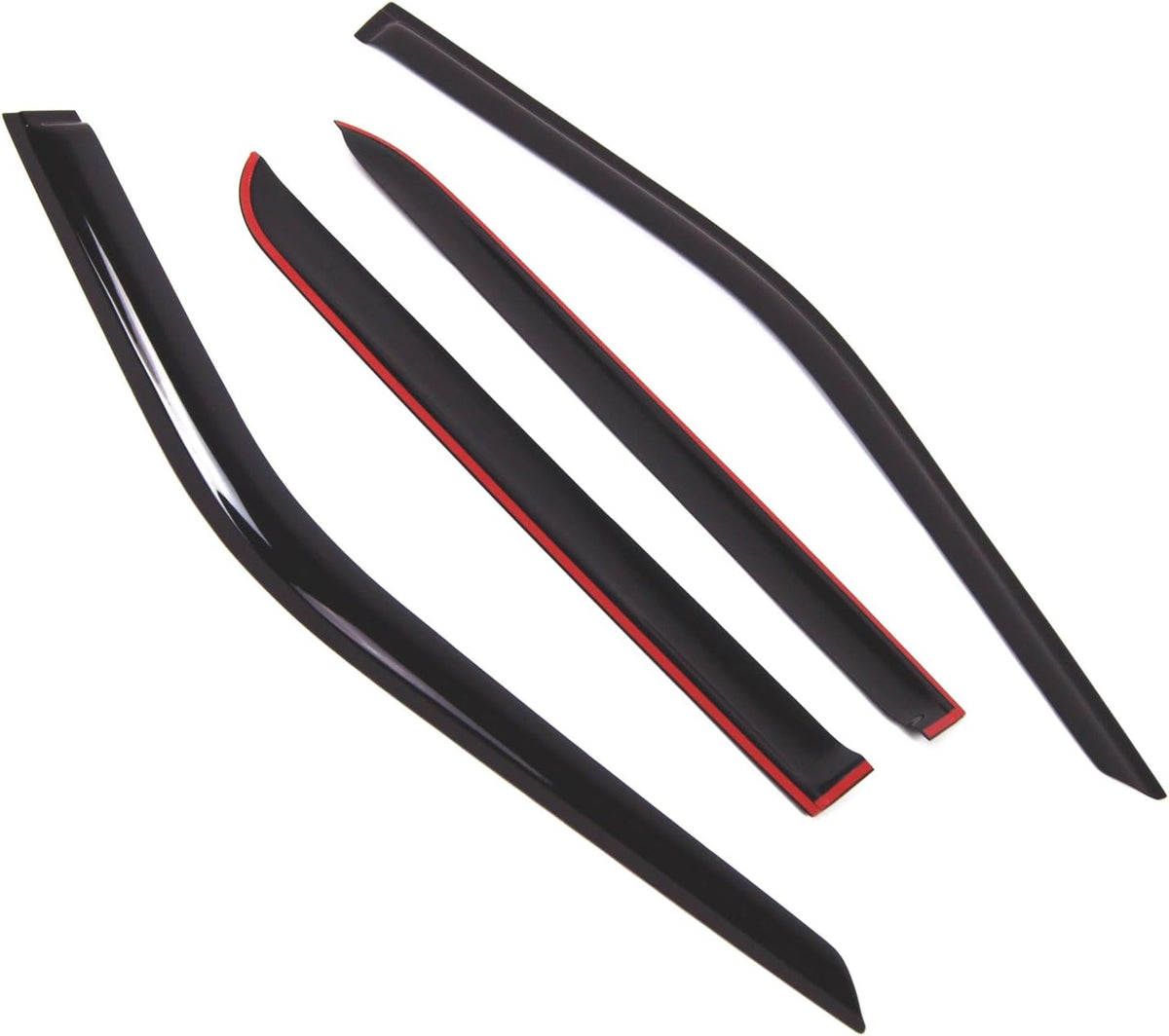 4 Pcs Dark Smoke Window Visor Deflector Rain Guard P277