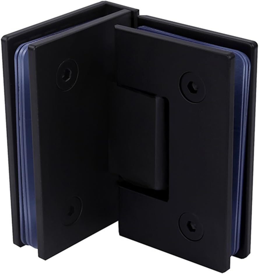 Heavy Duty 90 Degree Frameless Pivot Glass Shower Door Hinge Replacement Parts, 304 Stainless Steel Black Z46667