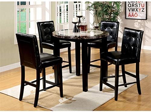 Black Wood Round Counter Height Table E4457