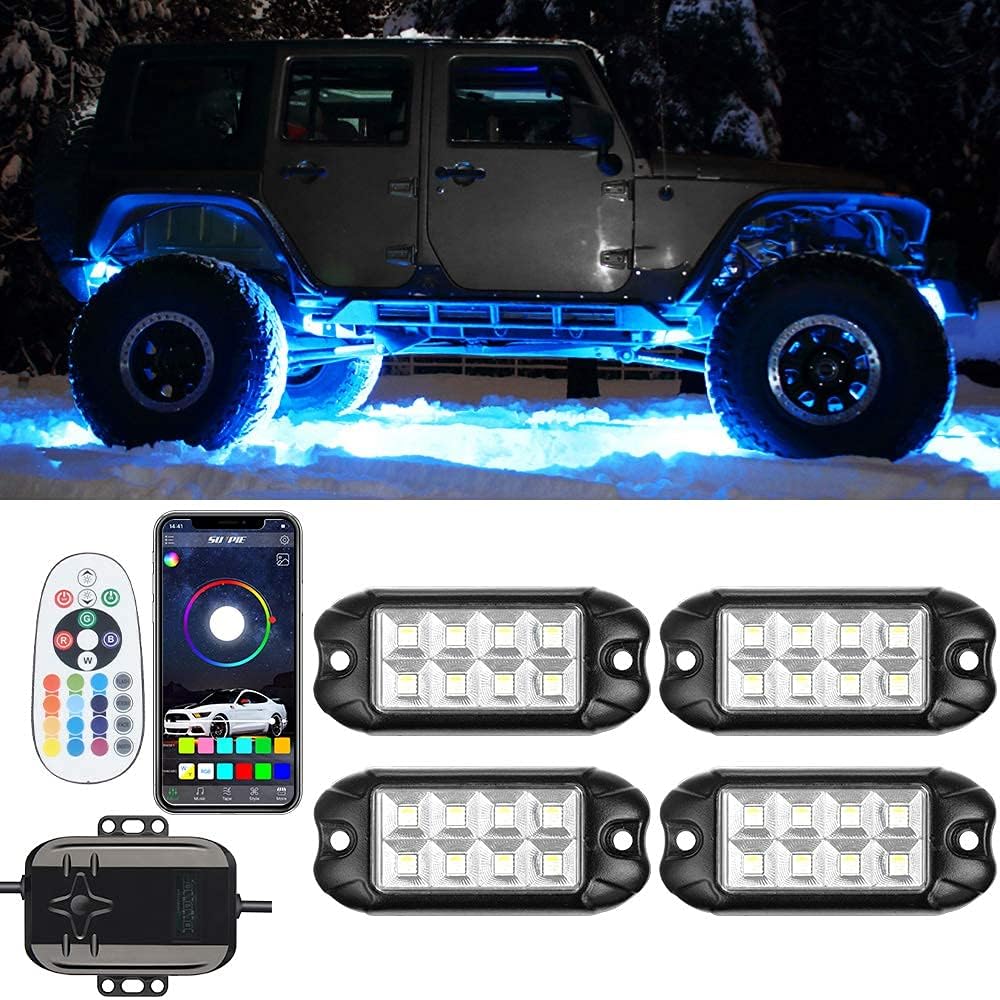 12 Pods RGBW LED Rock Lights for Trucks V9349