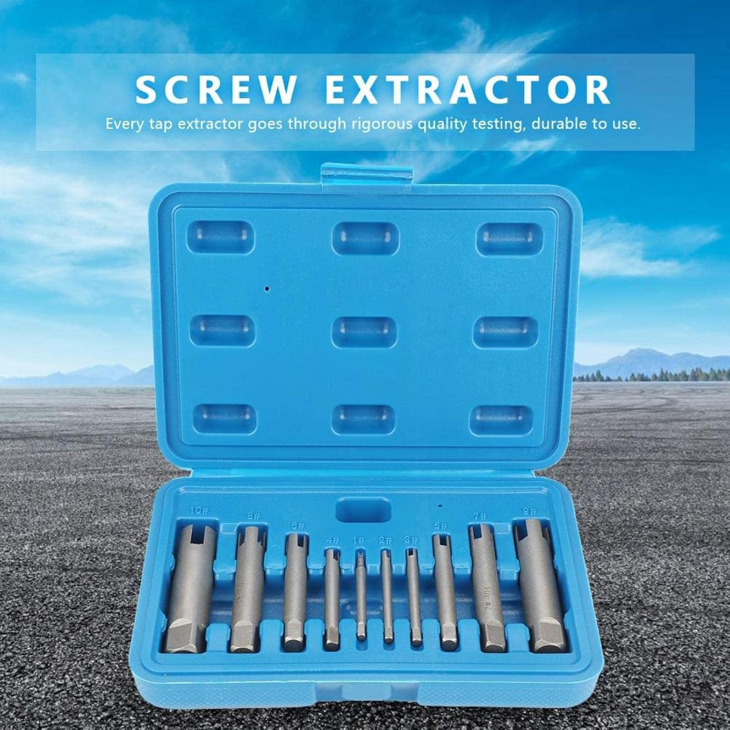 Broken Head Screw Remover Kit Tap Extractor Set, 23.1oz, Ten-Piece Set, Pack of 2 K176189