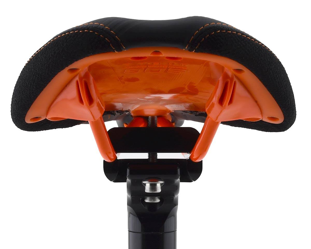 Black/Orange Ti-Alloy Rails Duster Saddle K74165