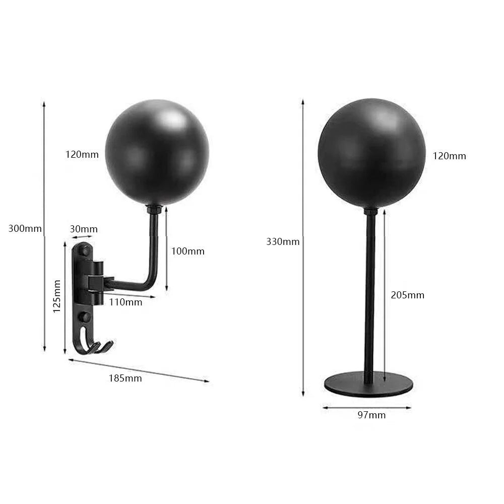Motorcycle Helmet Holder Metal Hat Storage Rack Floor-Mounted Helmet Hanger Display Stand F783414