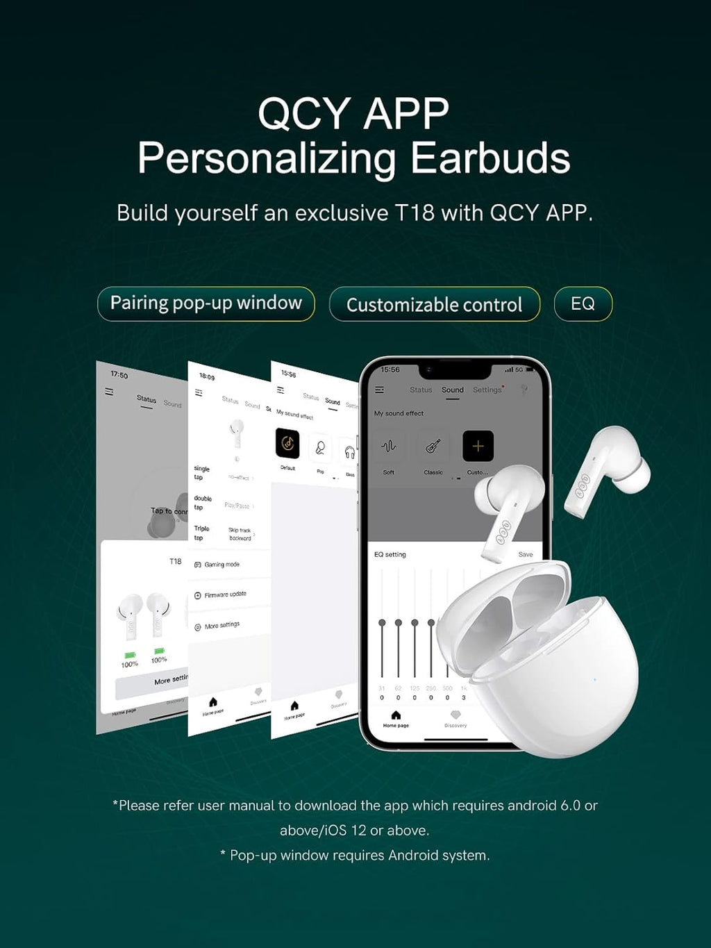 Wireless Earbuds T18 in Ear Bluetooth 5.2 Stereo Earphones, 30H Playtime Pack of 2 L2803