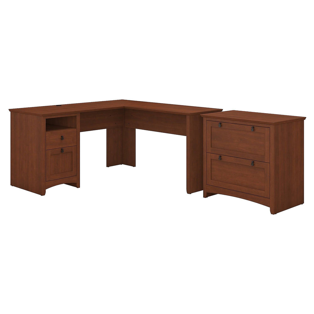 L Shaped Desk with Lateral File Cabinet G705