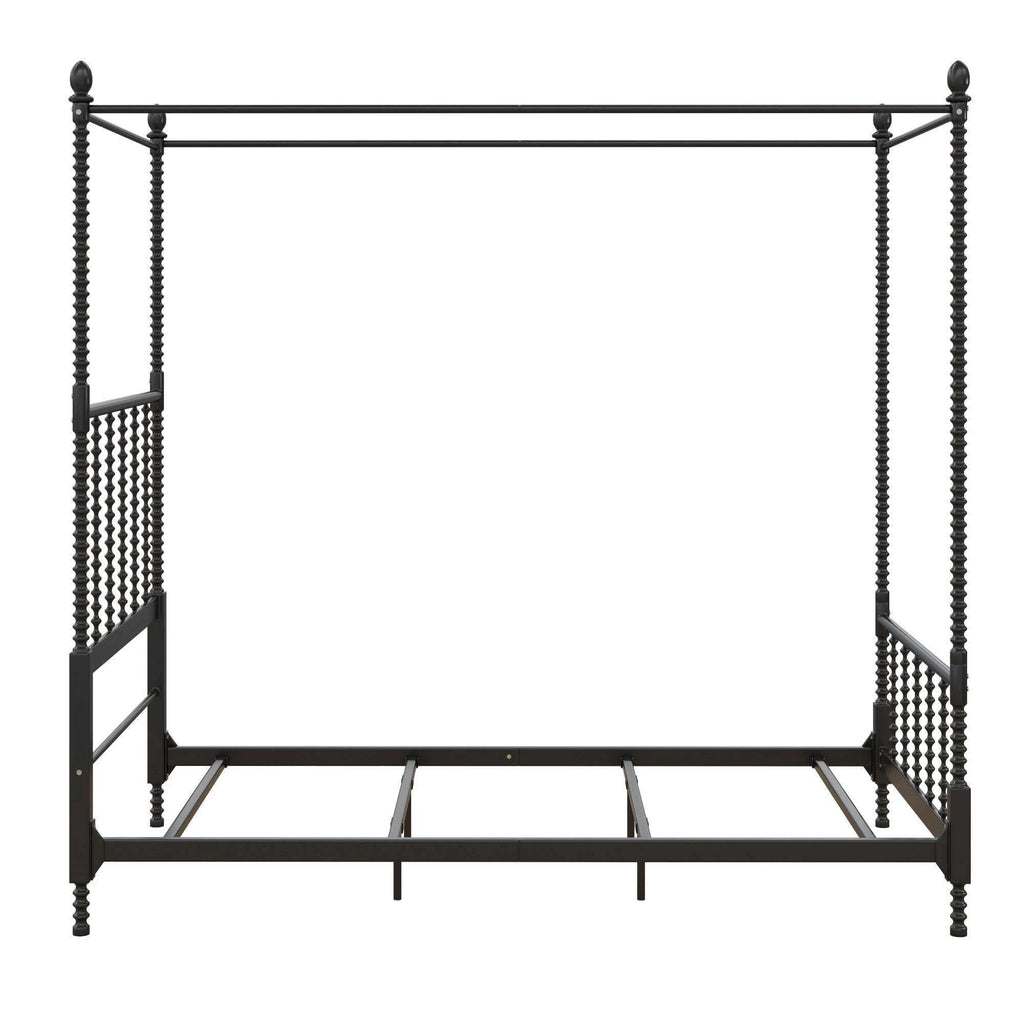 Twin Metal Canopy Bed Black L532254