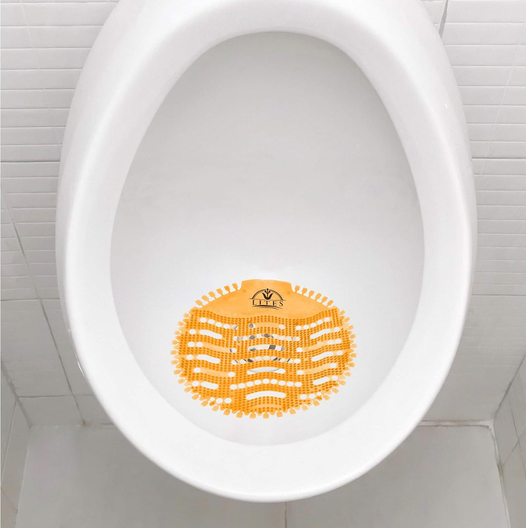 (30 Pack) Orange Urinal Screens Deodorizer G528